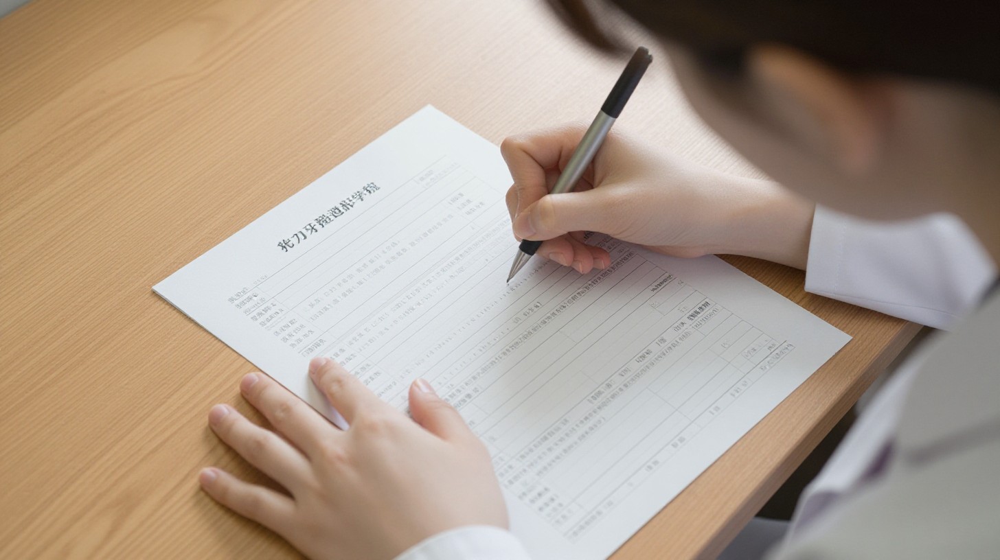 受付・問診票のご記入のイメージ